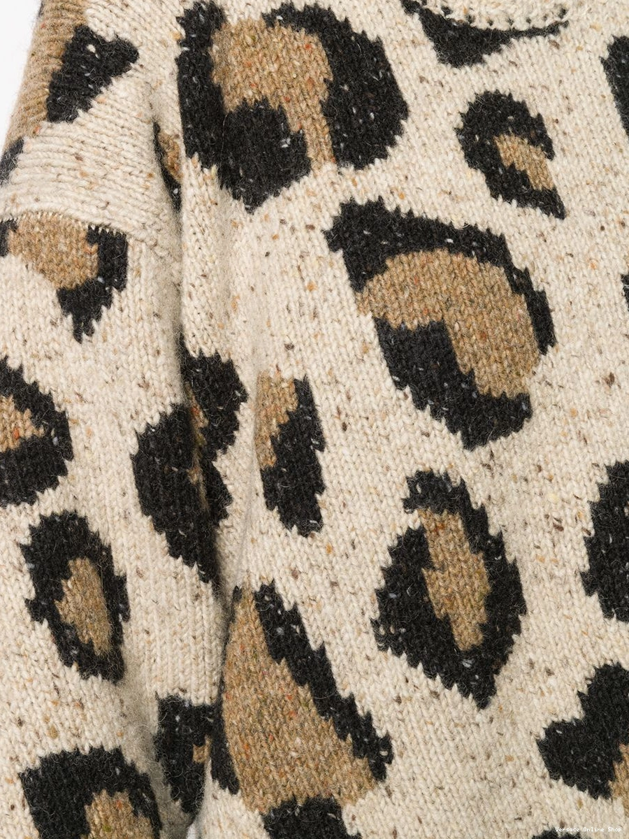 Affordable Versace leopard-print Women sweater 0805